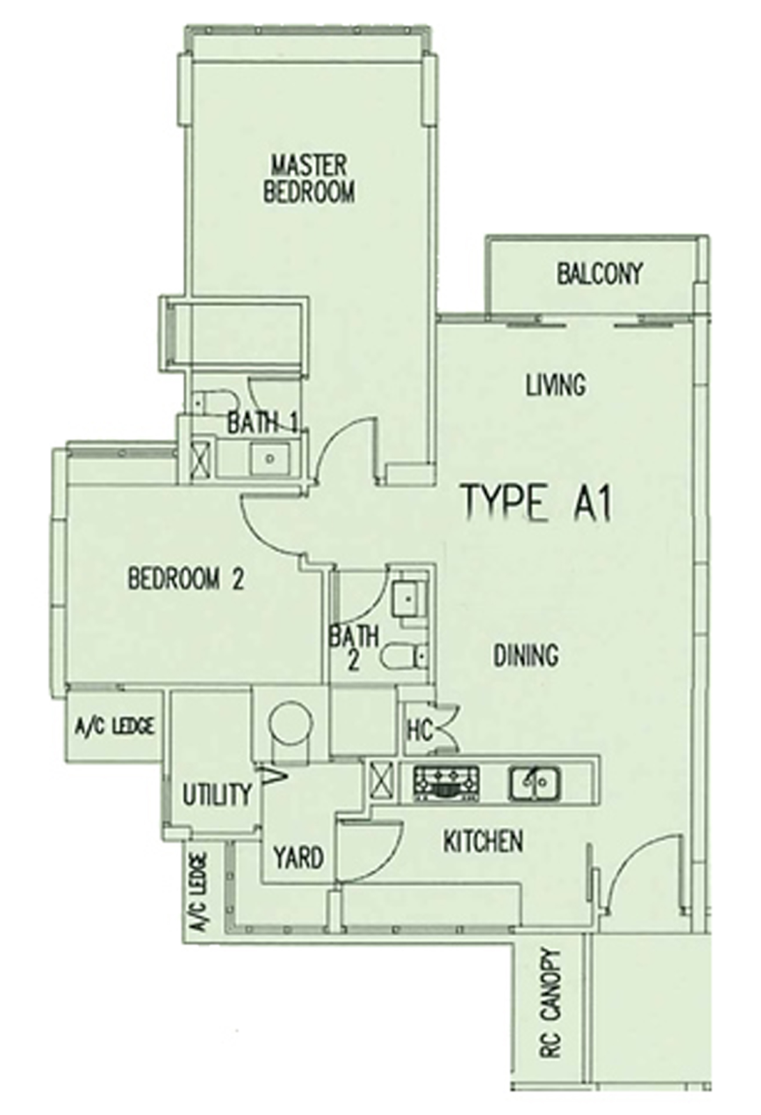 hillsta 2 bedroom floorplan