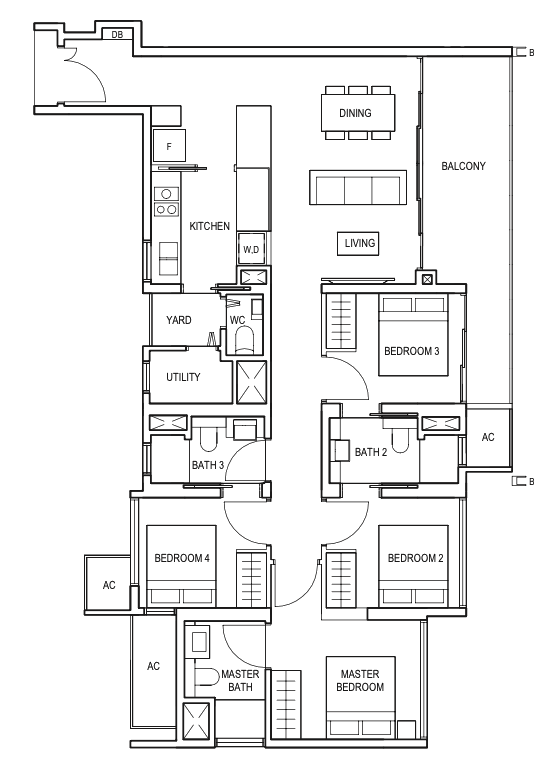 midwood 4 bedroom floorplan