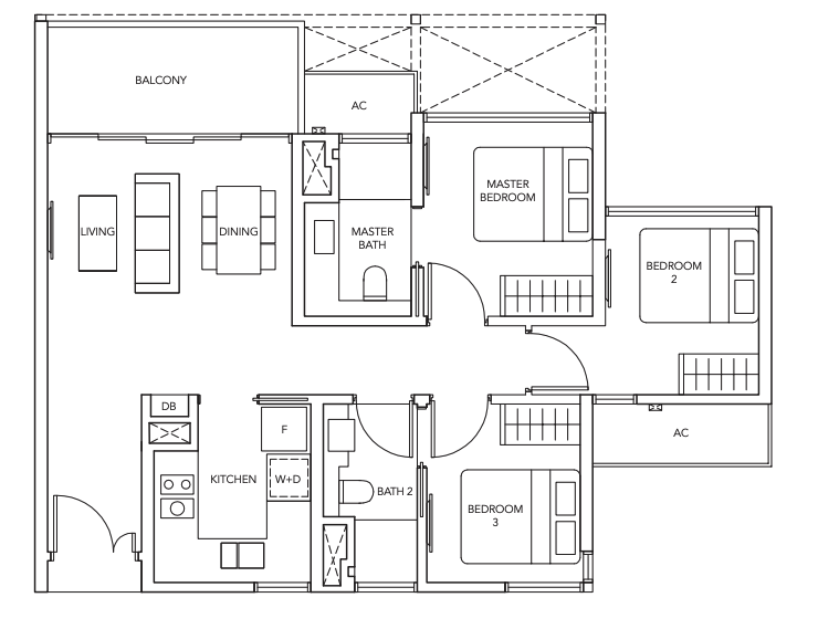 the jovell 3 bedroom floorplan