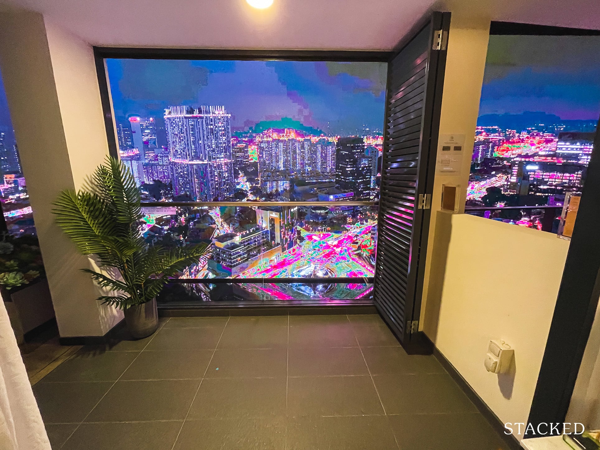 one pearl bank 1 bedroom balcony