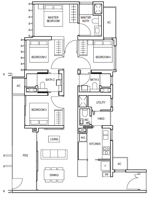 midwood 4 bedroom floor plan