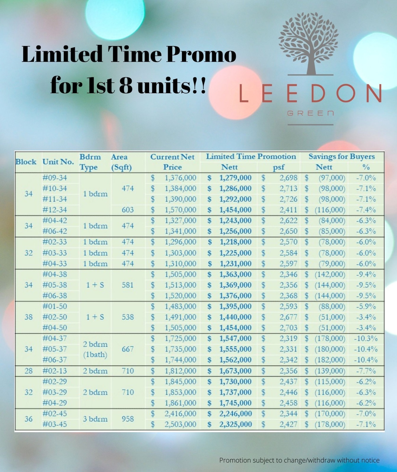 leedon green price