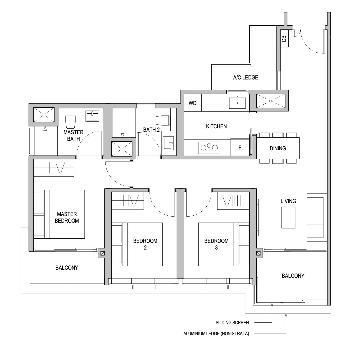 dairy farm 3 bedroom floorplan