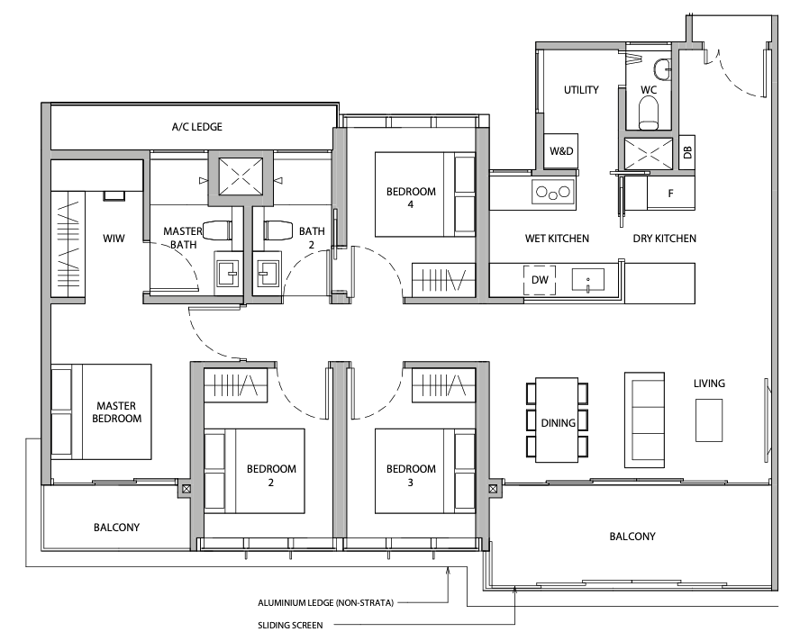 dairy farm residences 4 bedroom floorplan