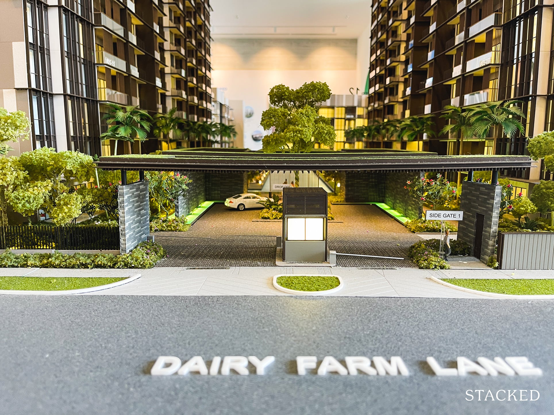 dairy farm residences entrance