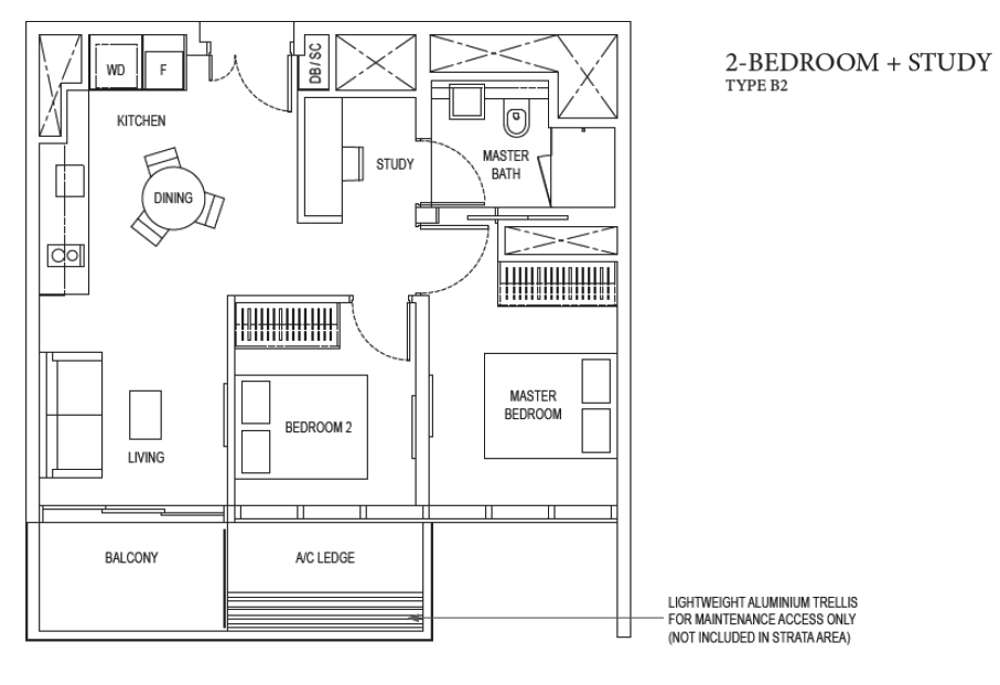 amber park 2 bedroom floorplan