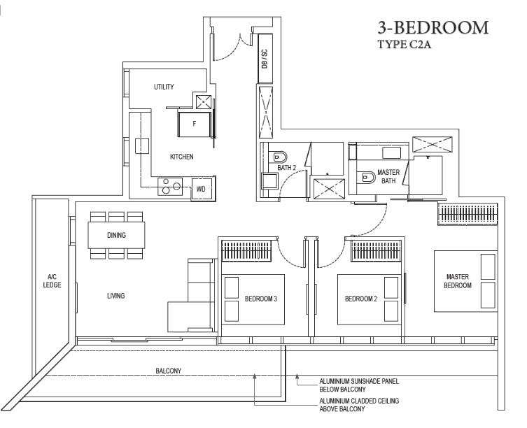 amber park 3 bedroom floor plan