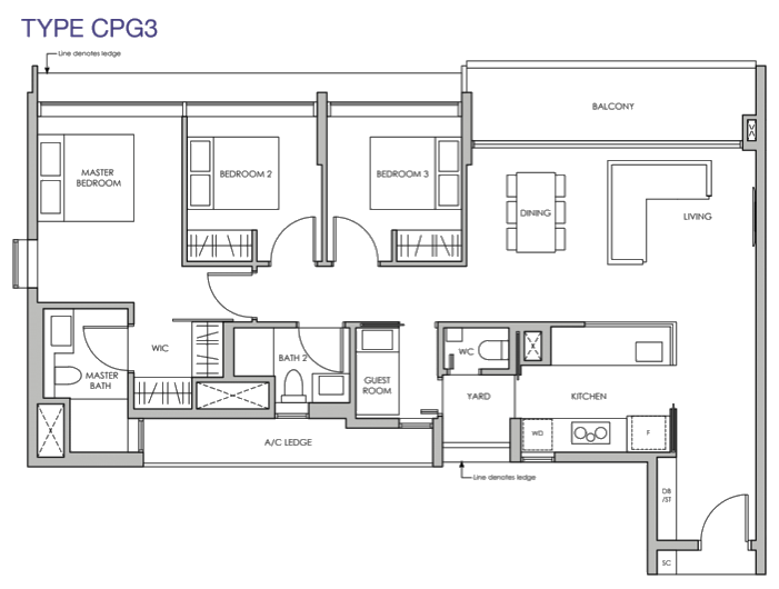 pasir ris 8 3 bedroom floor plan