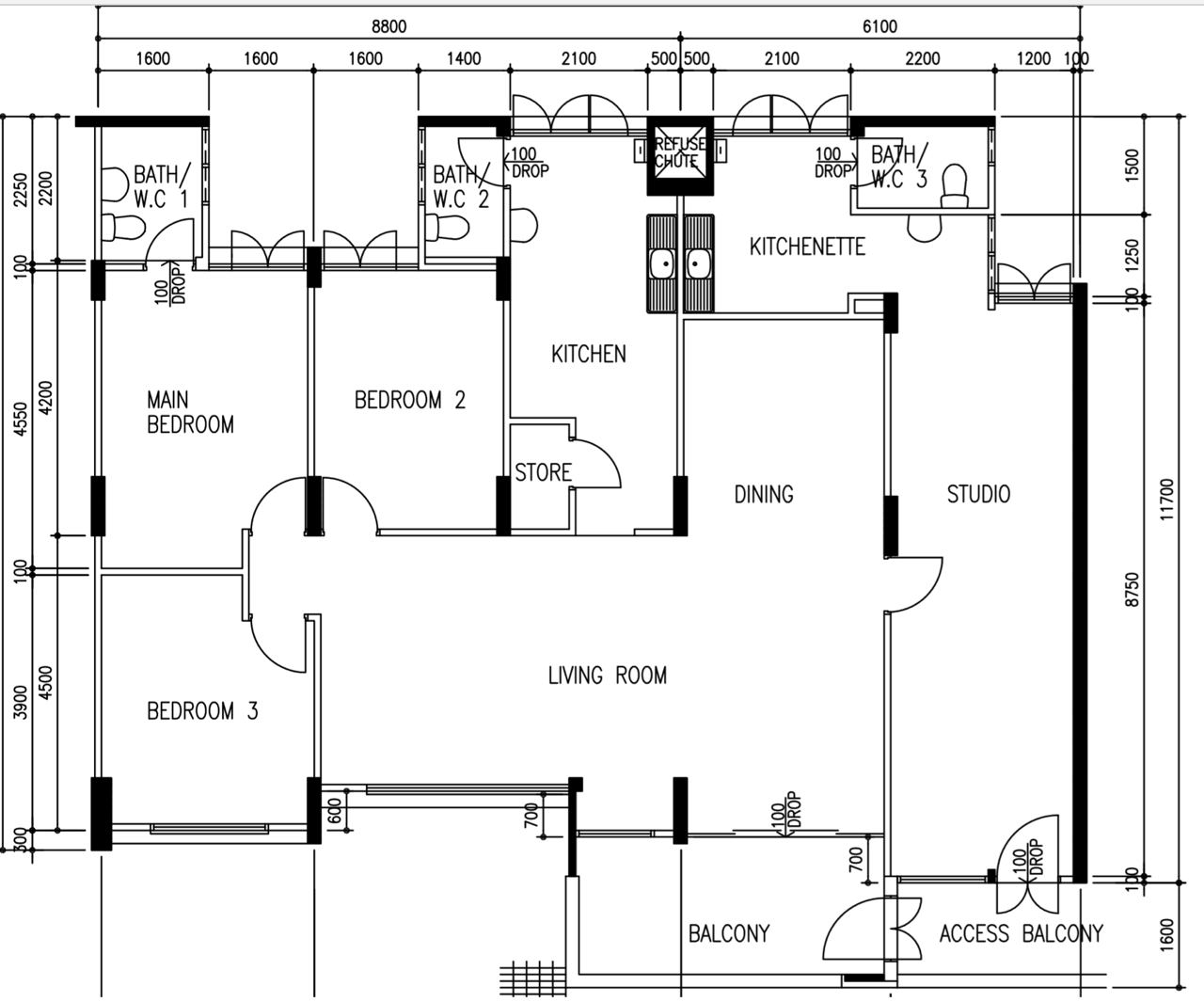 jumbo flat floor plan