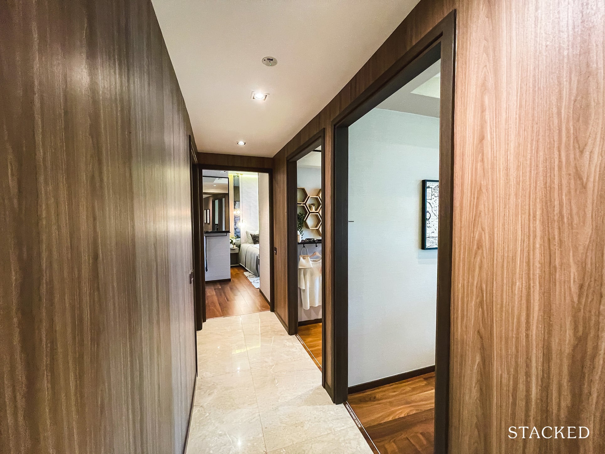 one pearl bank 3 bedroom hallway