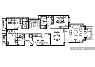 St Martin Residences 3-bedroom floor plan, 1,680 sq ft