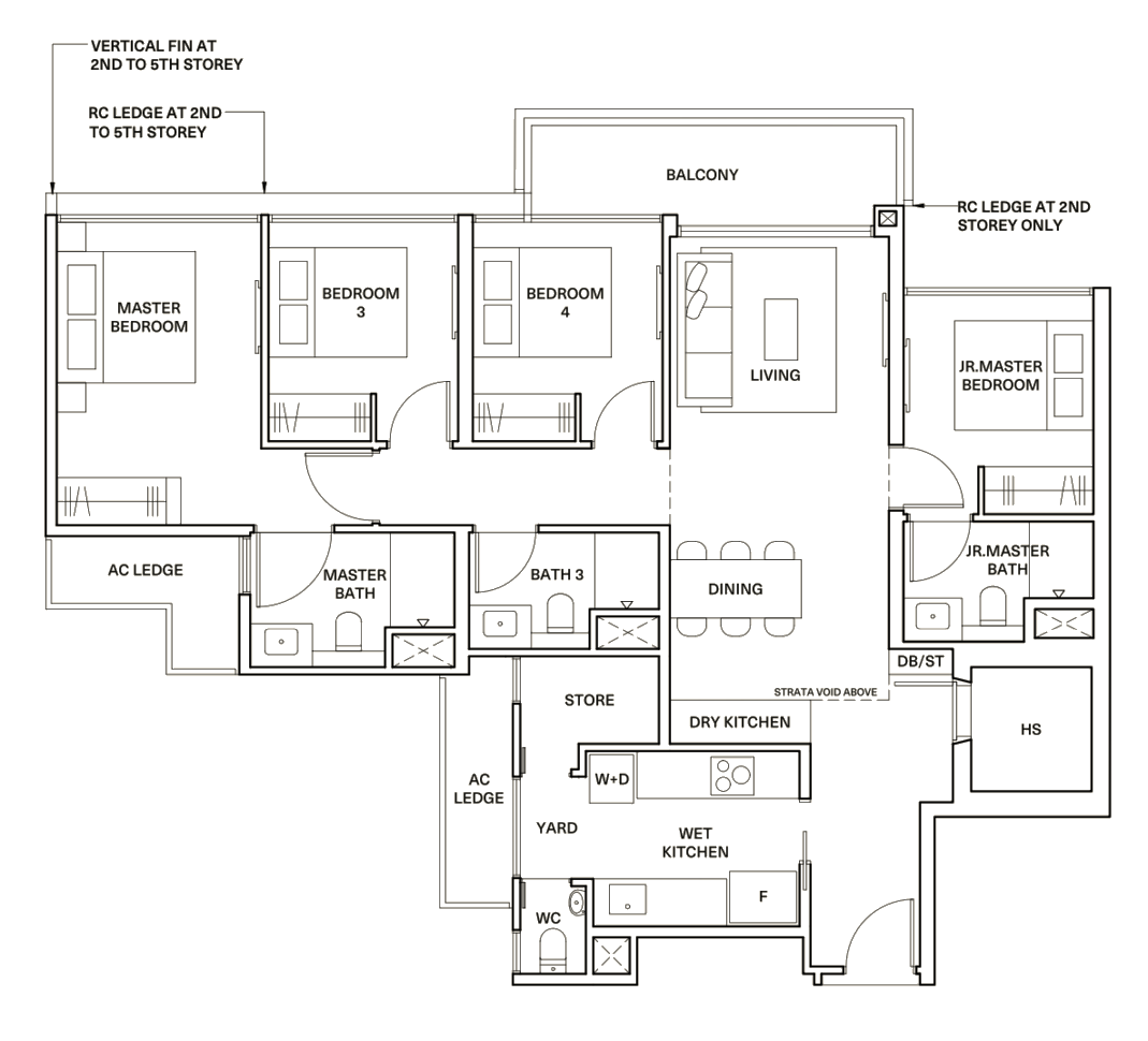 watergardens at canberra 4 bedroom floor plan