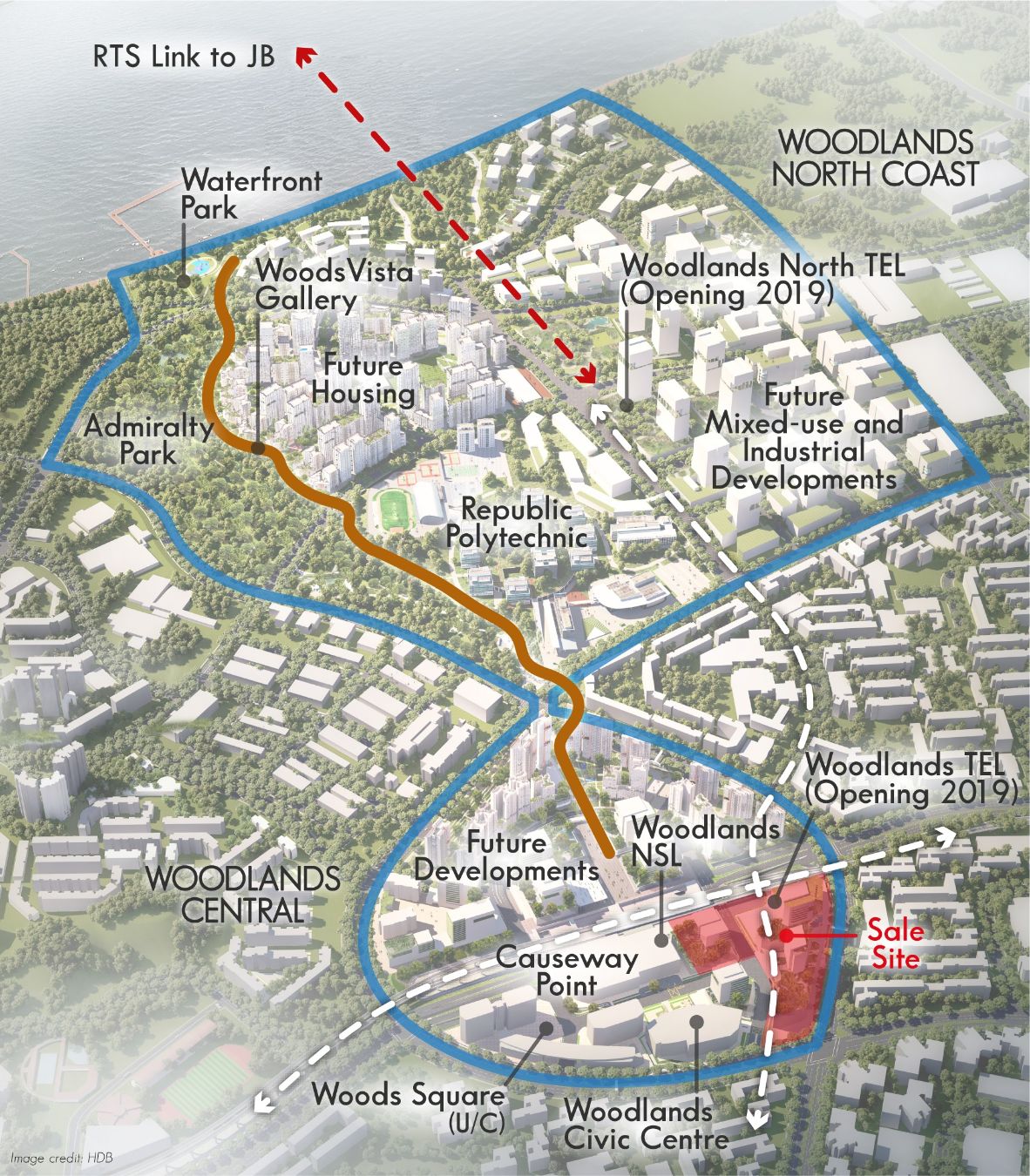 woodlands regional map ura master plan