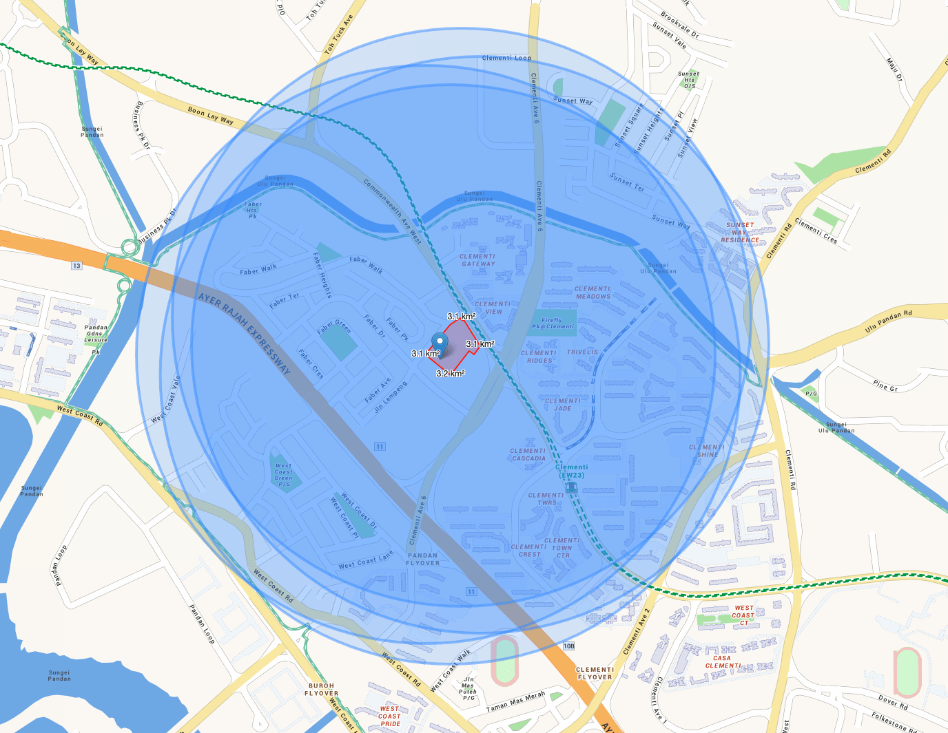 nan hua primary 1km radius