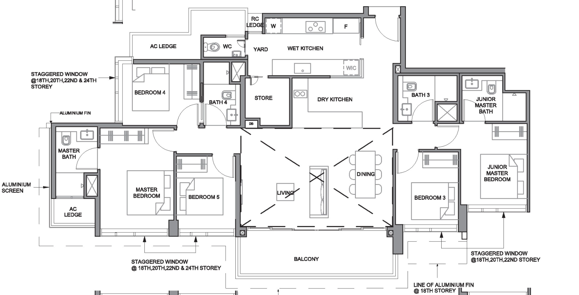 parc clematis 5 bedroom layout