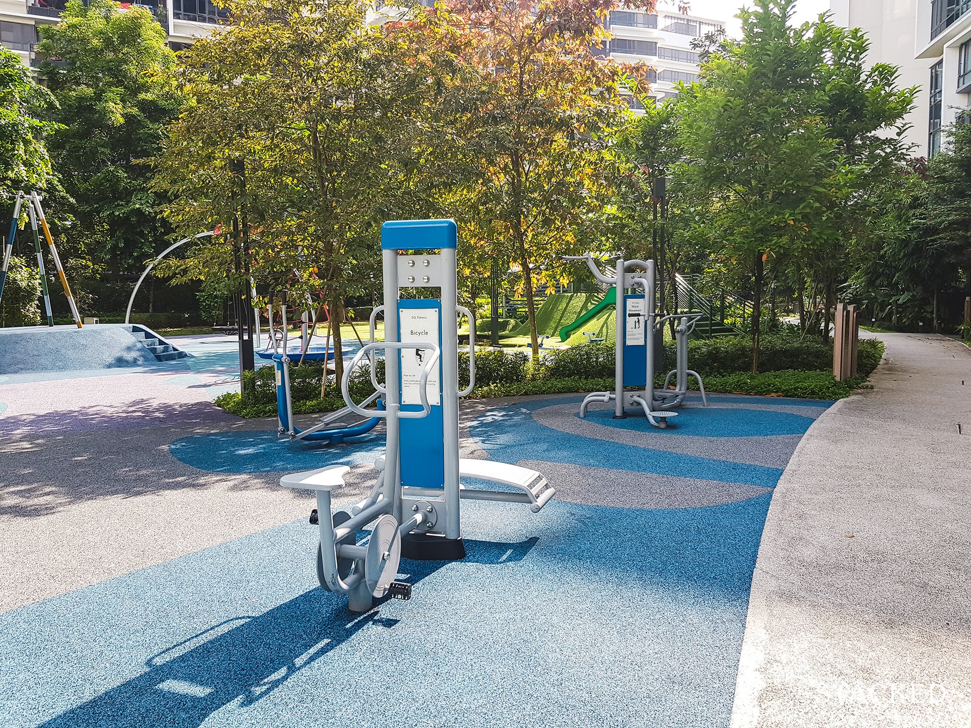 The Palette Condo outdoor fitness station 