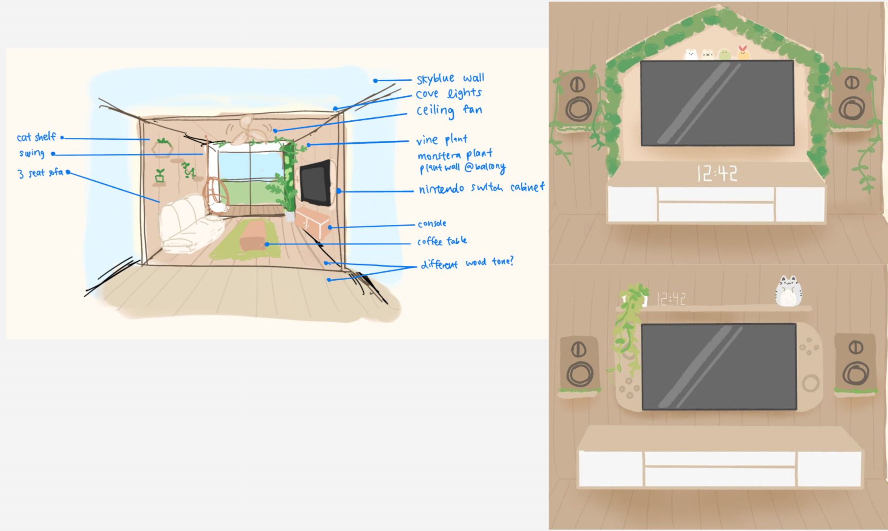 interior design checklist sketches