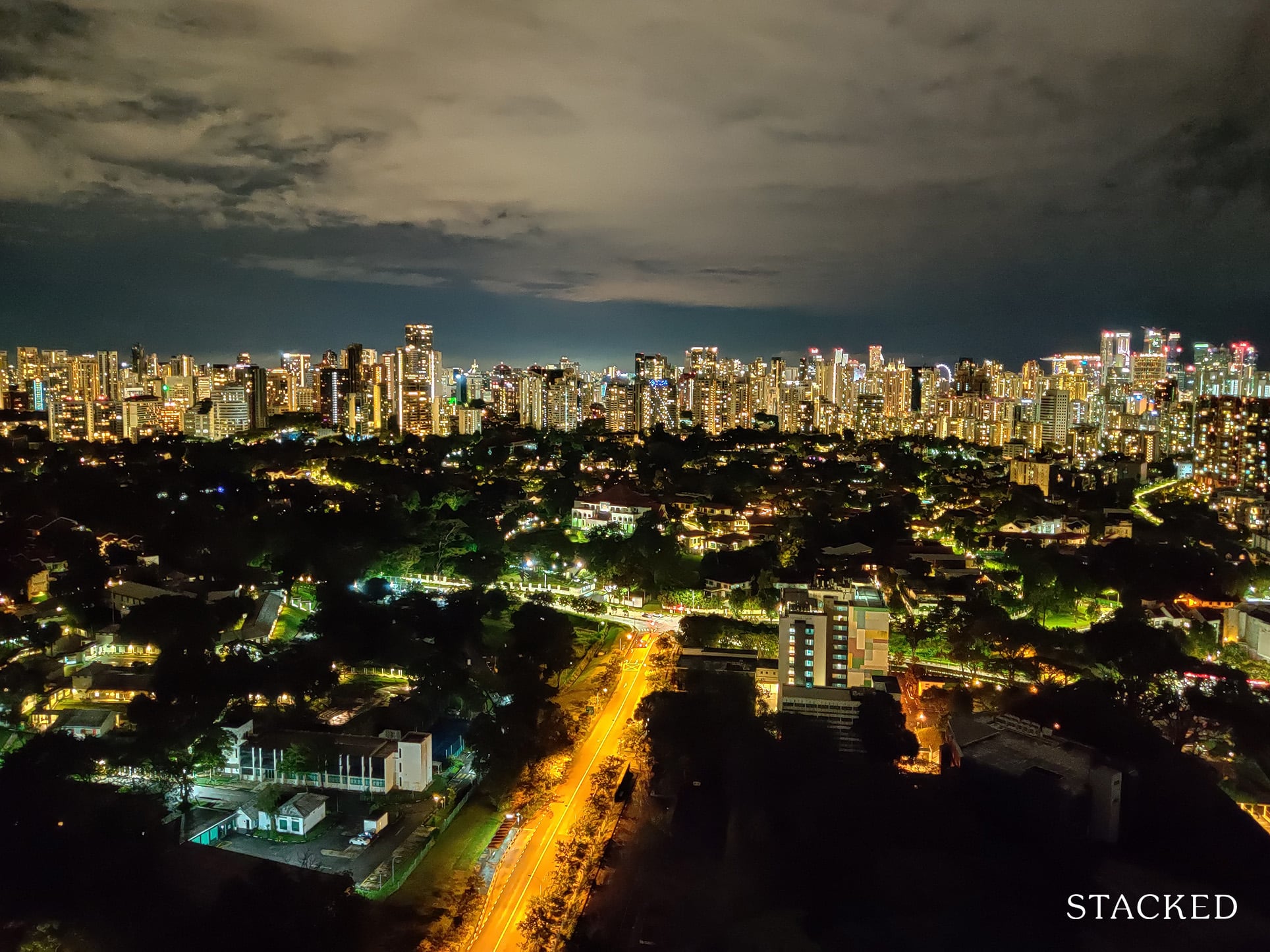 SkyParc @ Dawson view night time