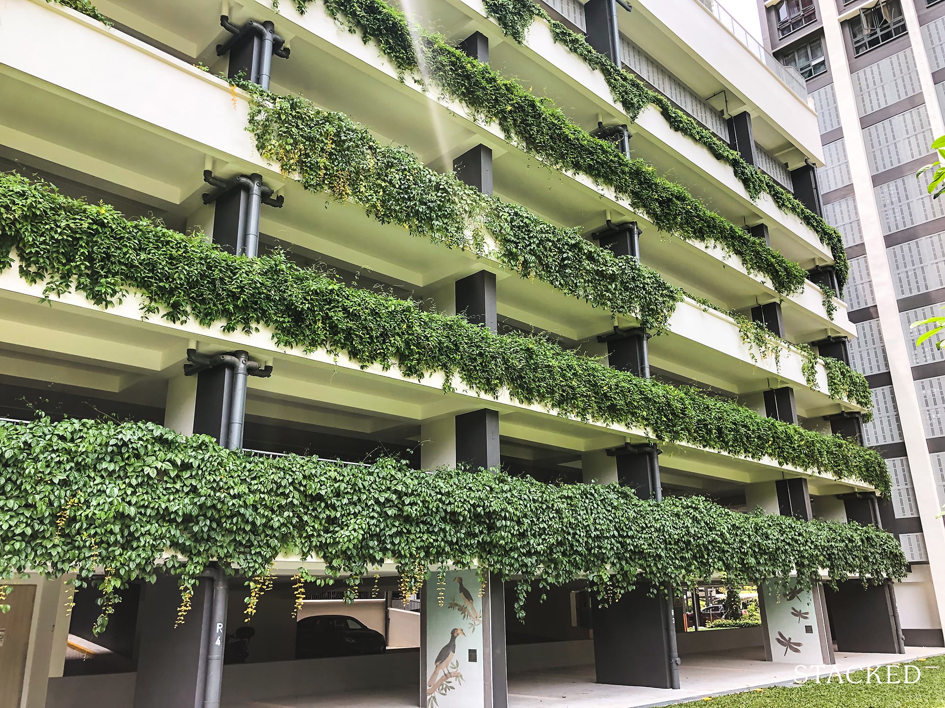 SkyParc @ Dawson carpark greenery