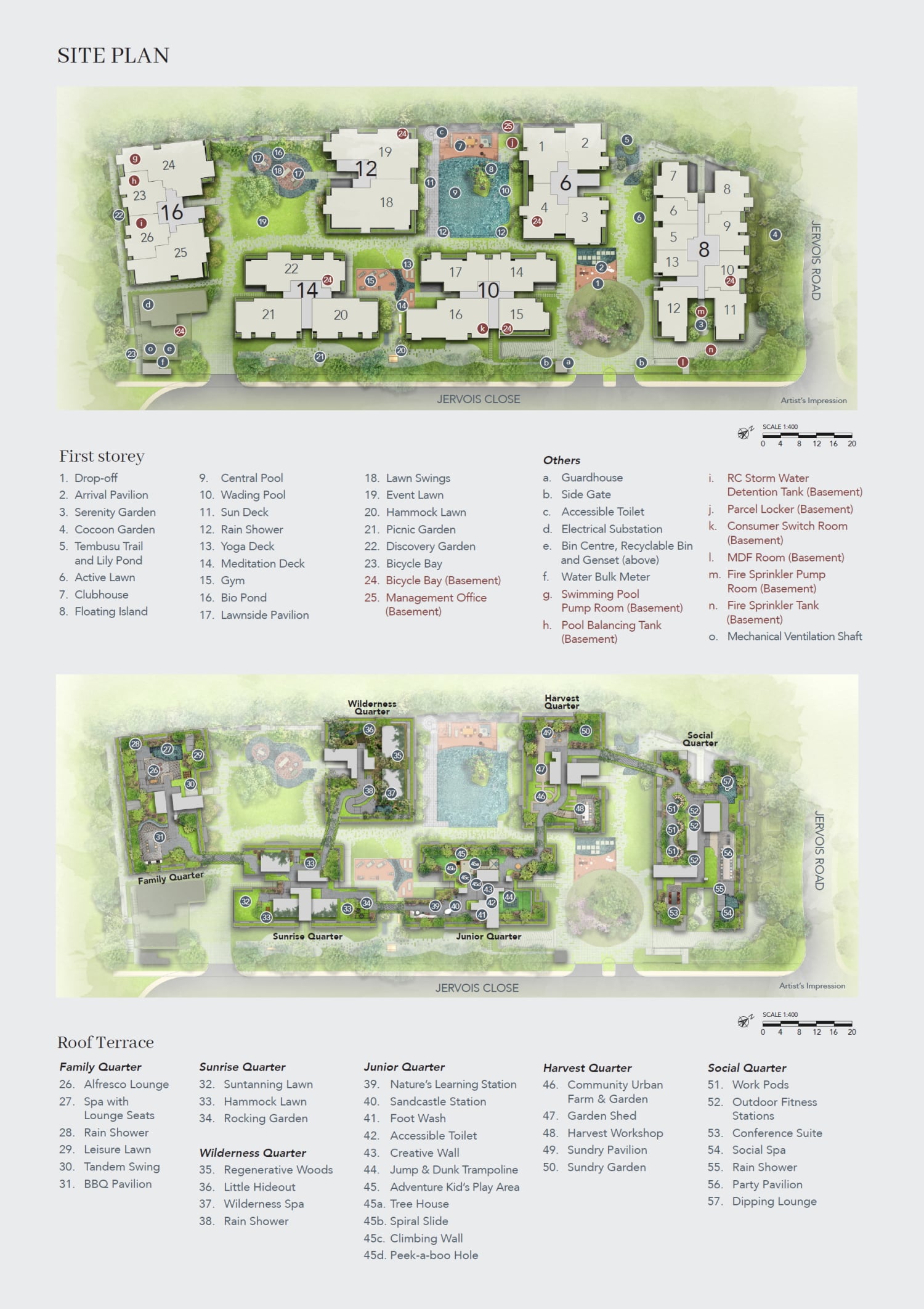 Jervois Mansion Site Plan