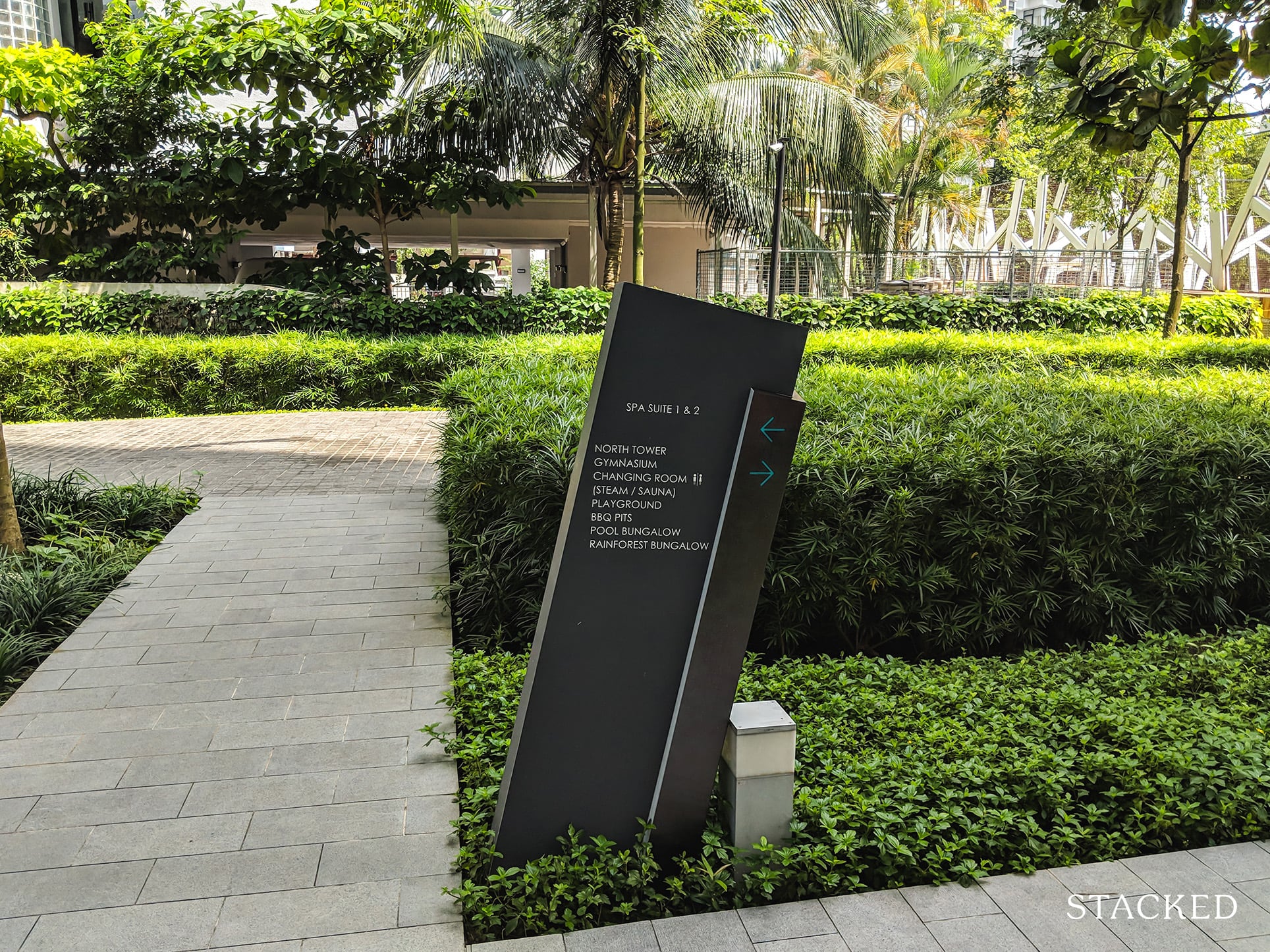 Cyan Condo outdoor path