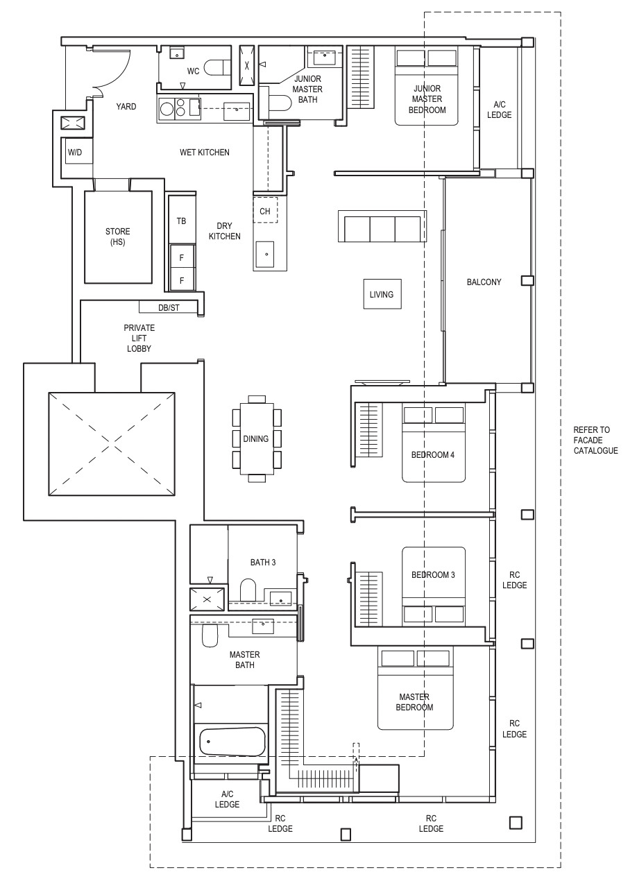 canninghill piers 4 bedroom premium floorplan