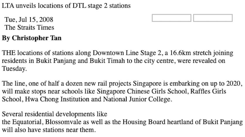 dowtown line