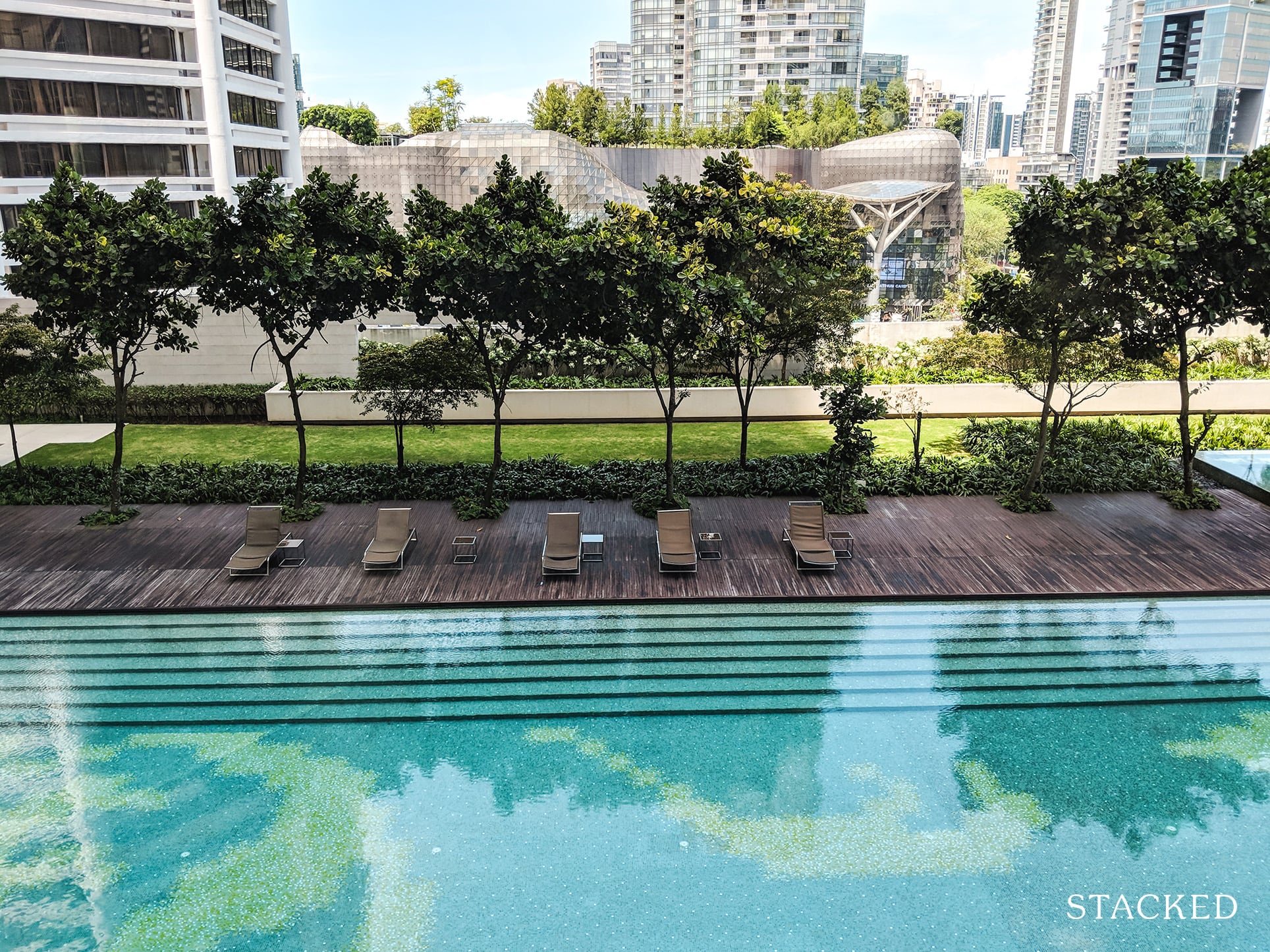 Scotts Square Condo swimming pool view