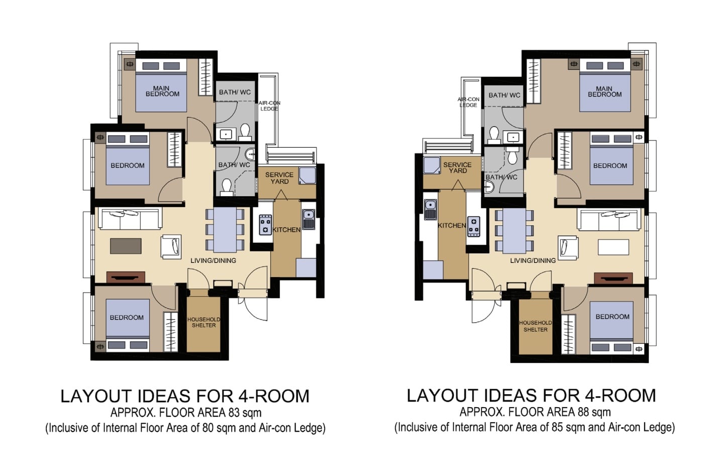 Forfar Heights 4 Room Layout