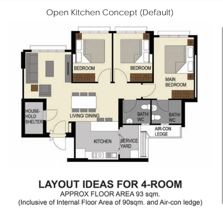 Anchorvale Parkview 4 room