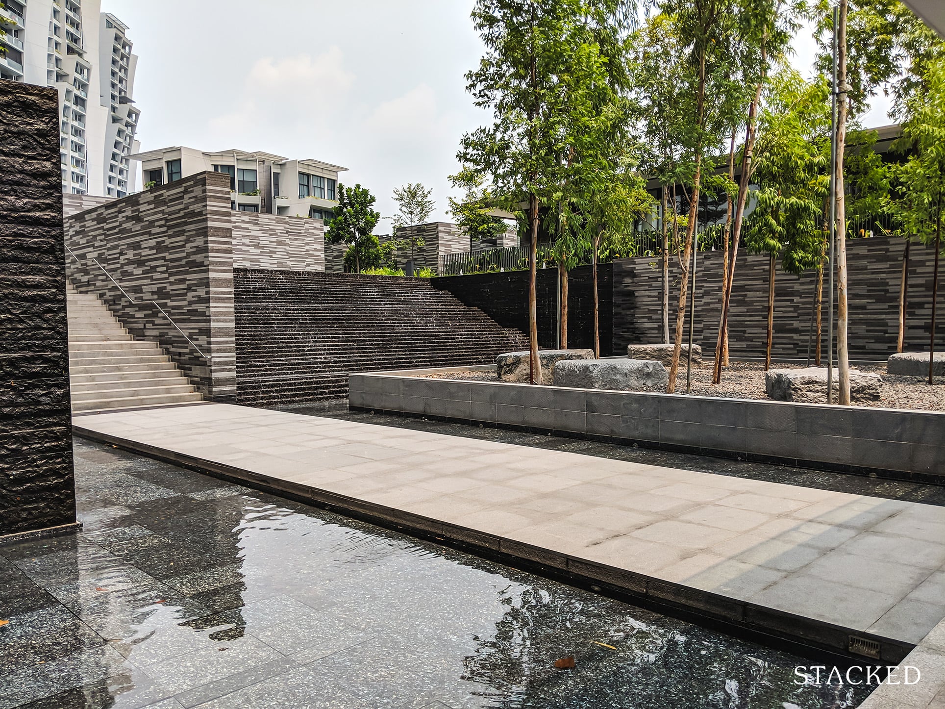 Principal Garden arrival fountain