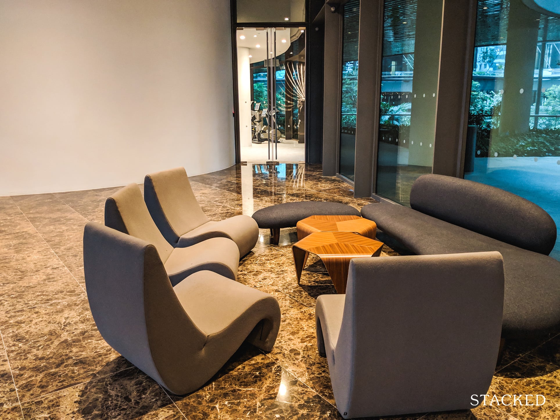 Marina One Residences lobby seating area