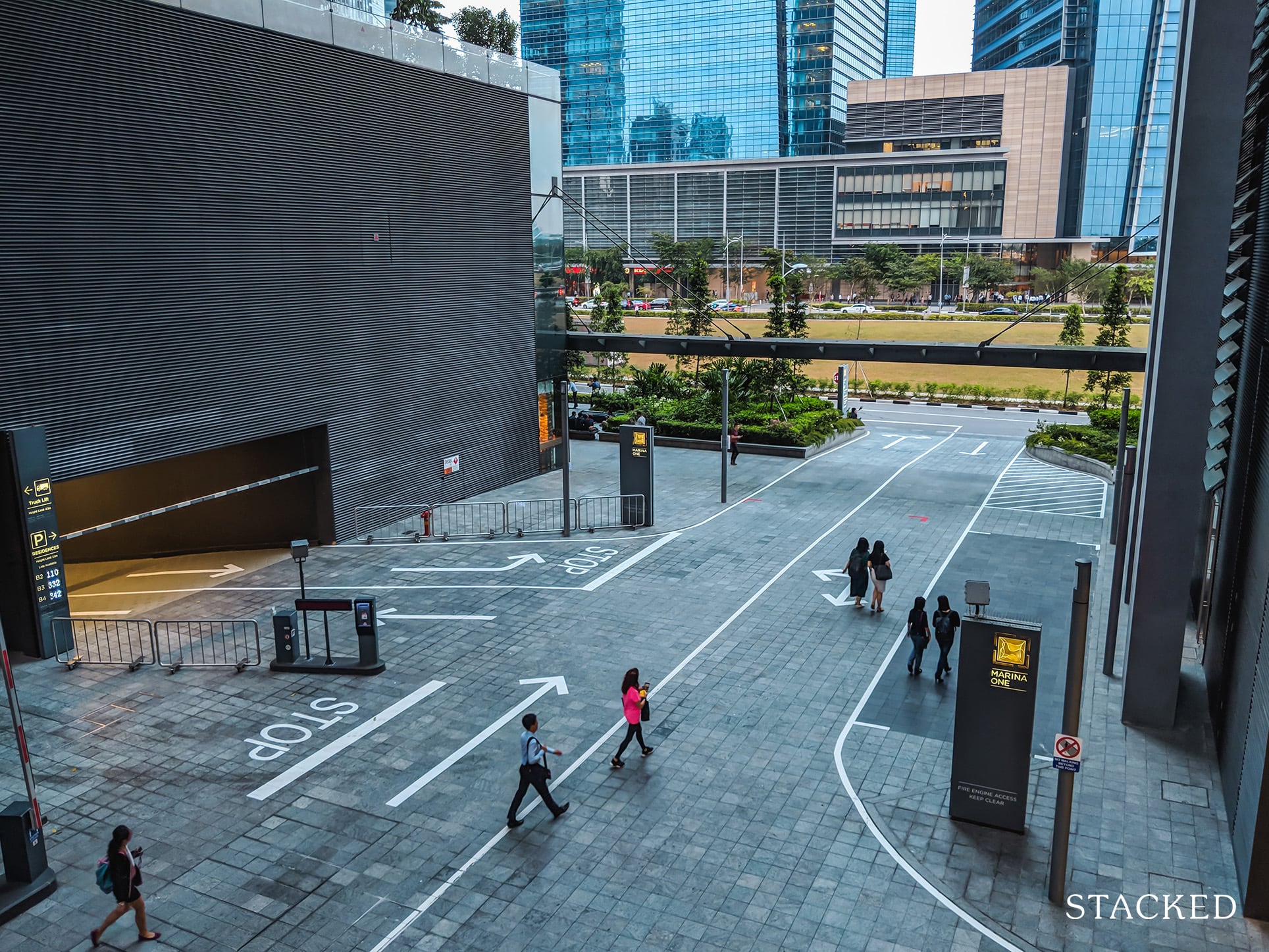 Marina One Residences carpark entrance