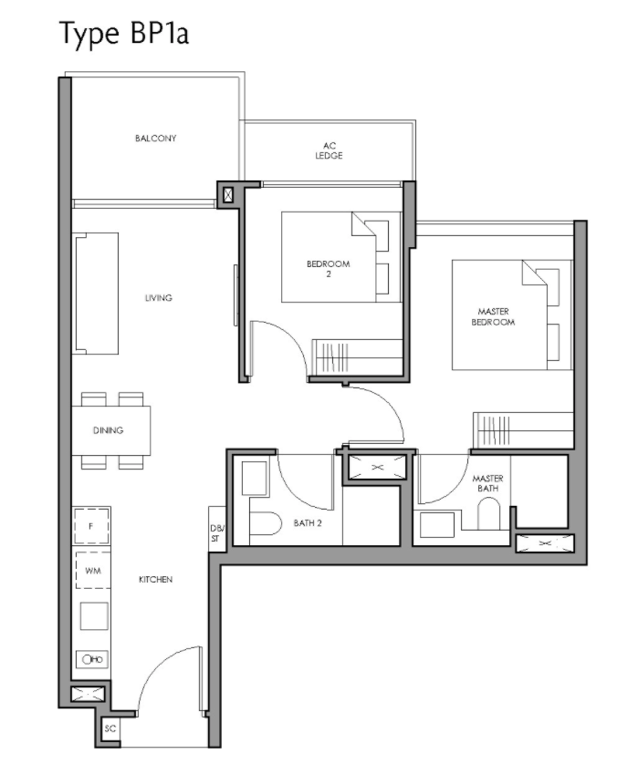 Fourth Avenue Residences Bedroom Layout Plan