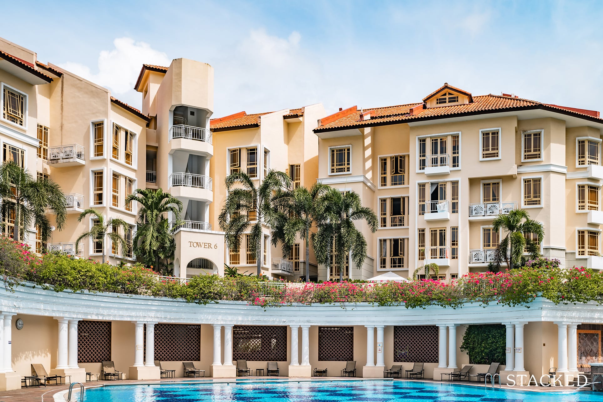 villa marina pool view