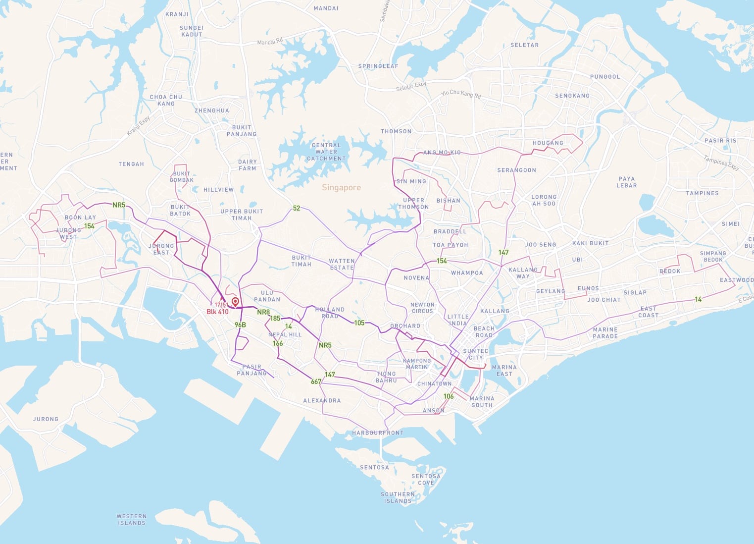 casa clementi bus routes