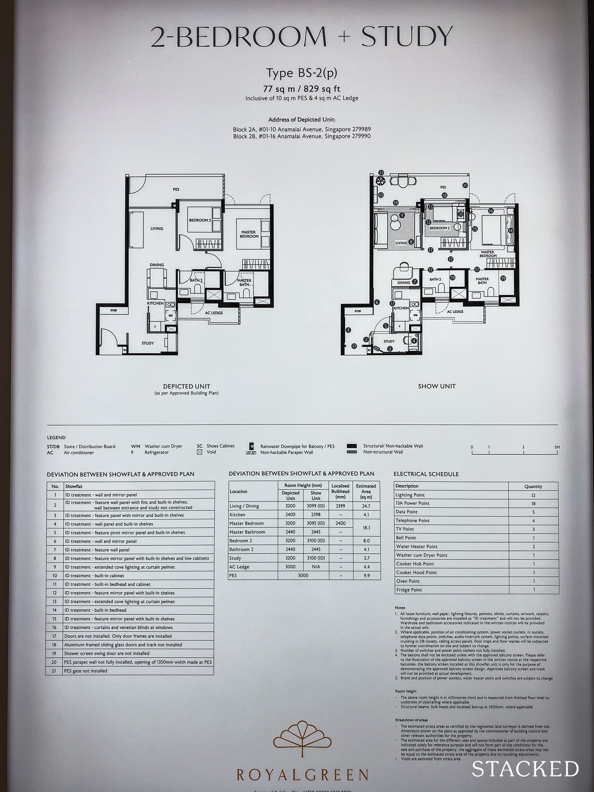 RoyalGreen Condo 2 bedroom study layout