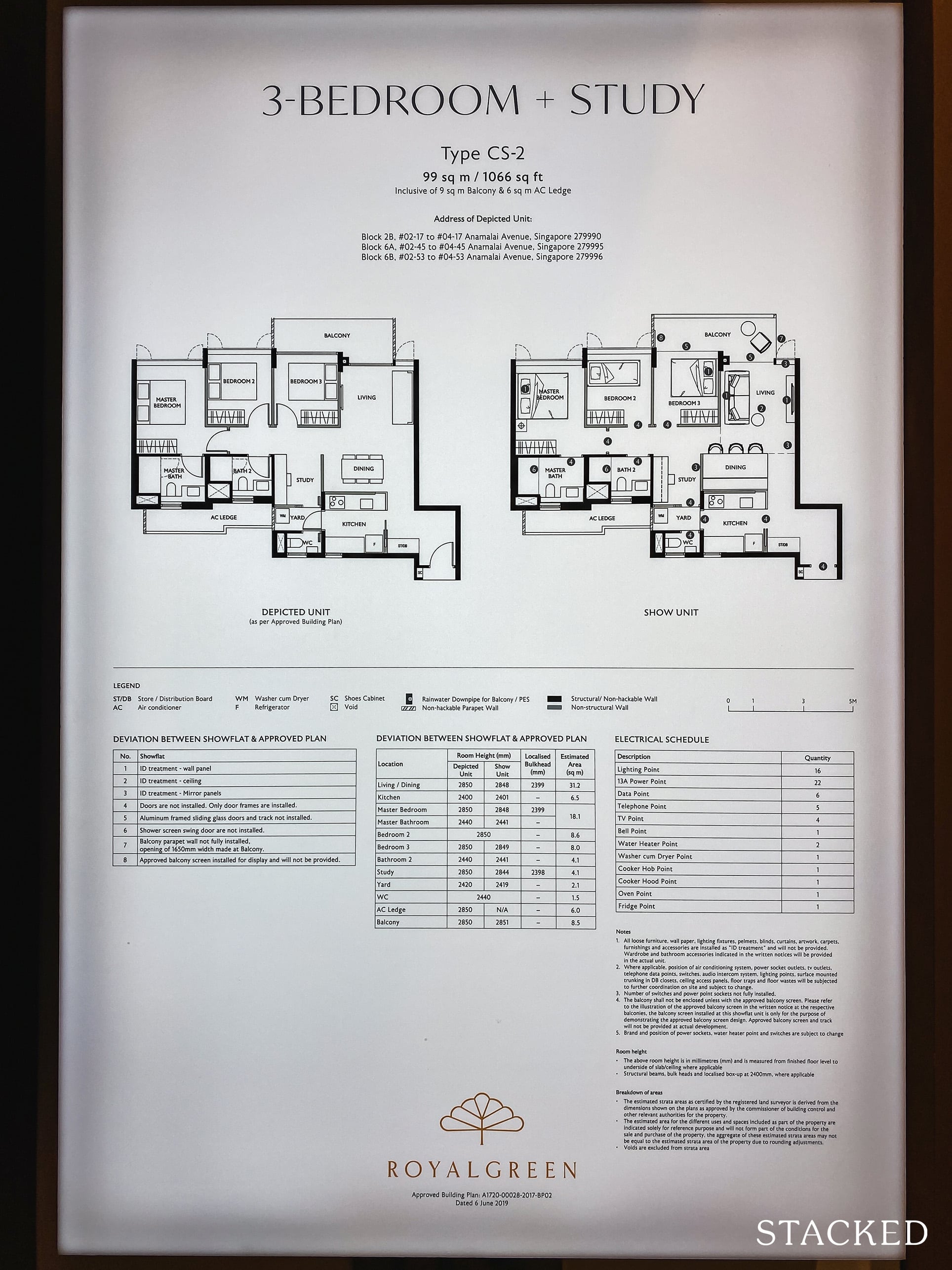 RoyalGreen Condo 3 bedroom study layout