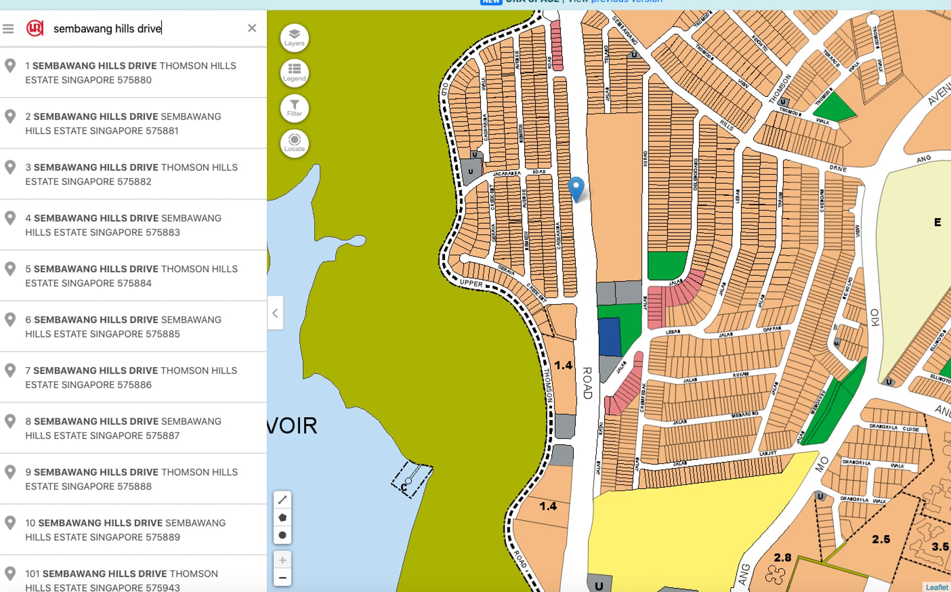 sembawang hills estate sembawang hills map