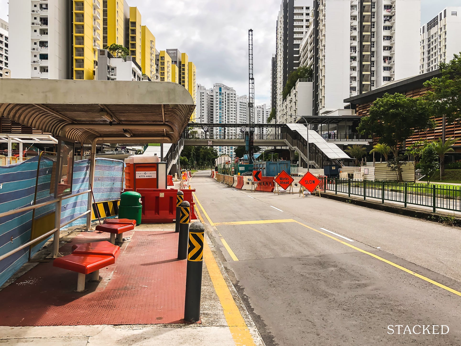 Waterfront ii Punggol Northshore 151 road construction