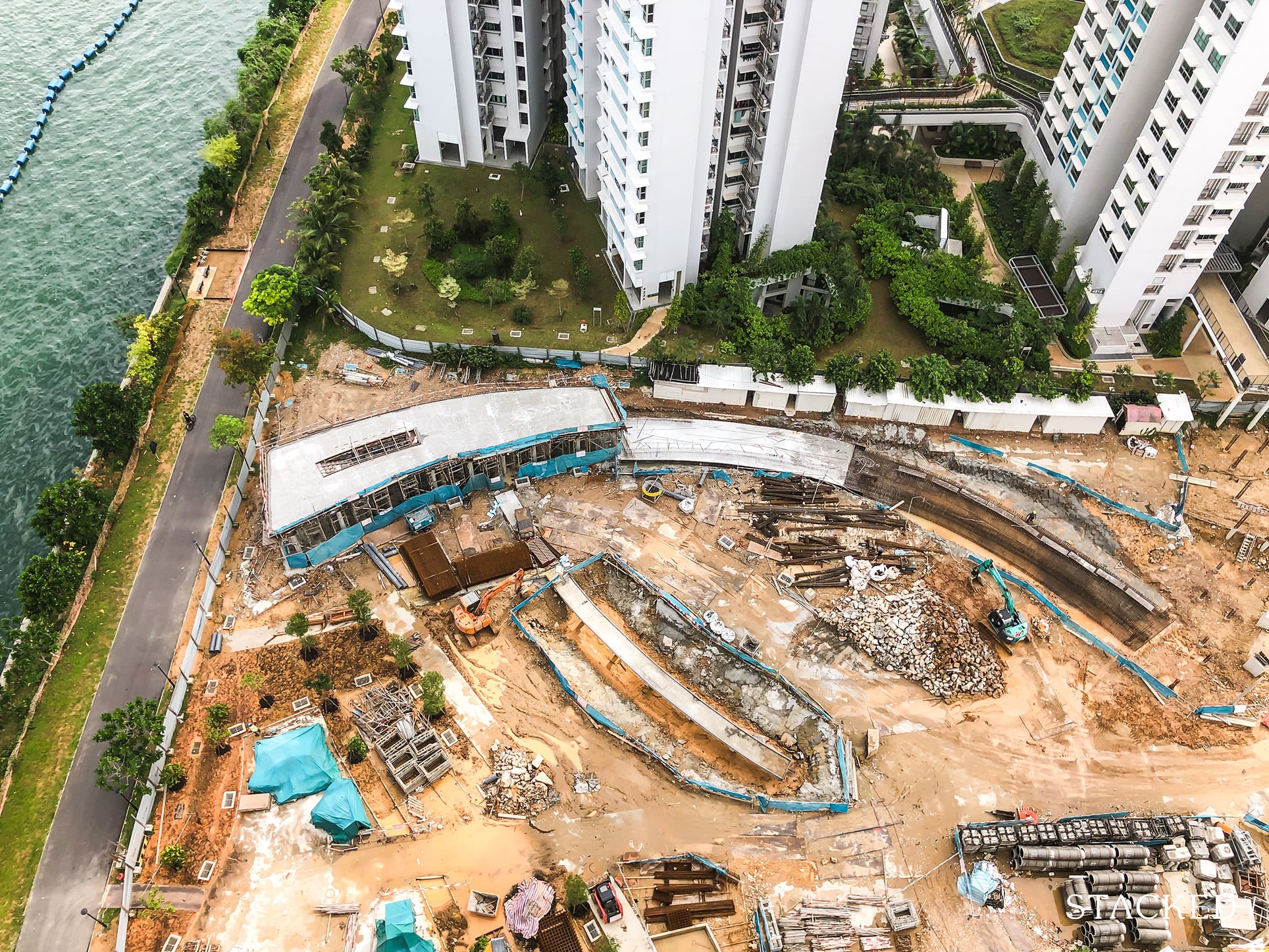 Waterfront ii Punggol Northshore 55 construction