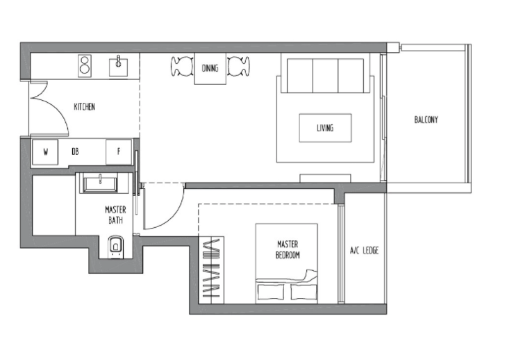 Sennett Residences 1 bedder