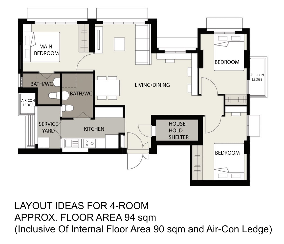 waterfront ii punggol northshore 4 room flat