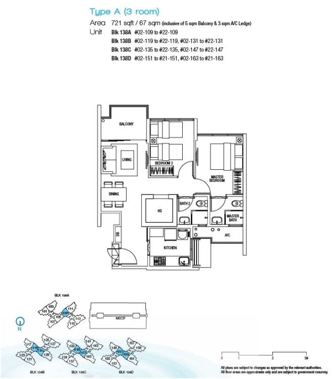 Lake Vista 3 Room Flat