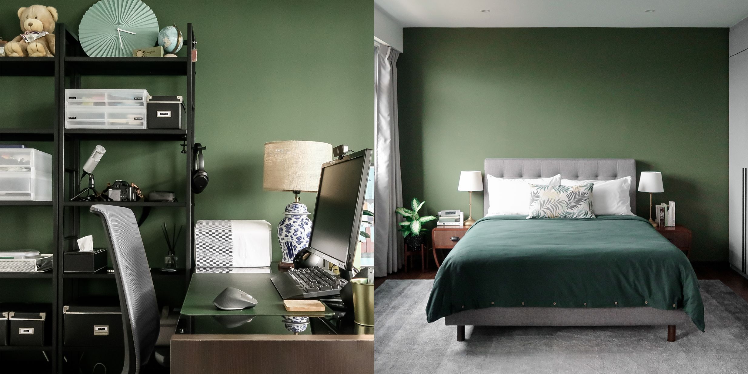 Green Bedroom Study