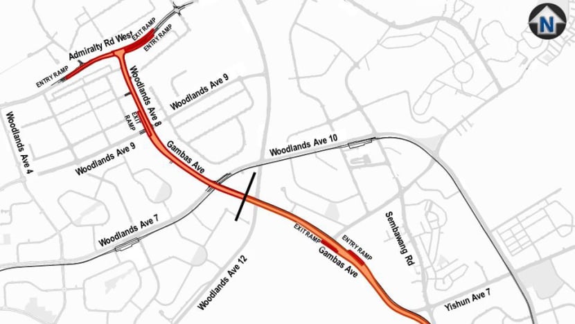 location map of nsc viaduct between yishun avenue 5 and admiralty road west data