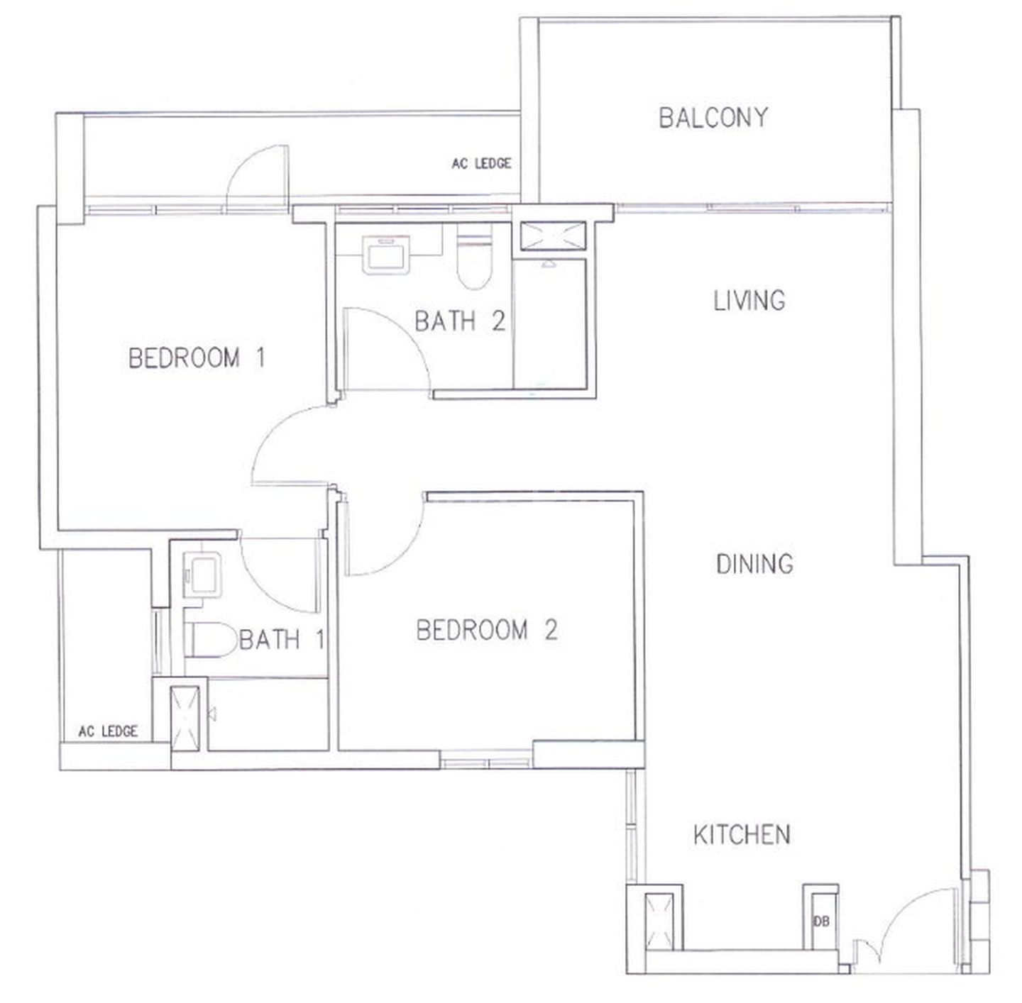 Potong PasirWoodleigh 2 bedder layout