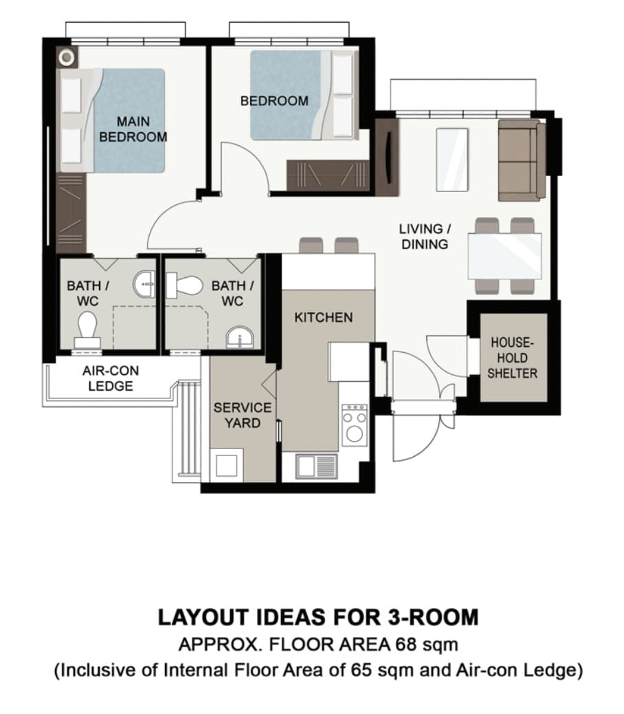 West Plains @ Bukit Batok 3 Room