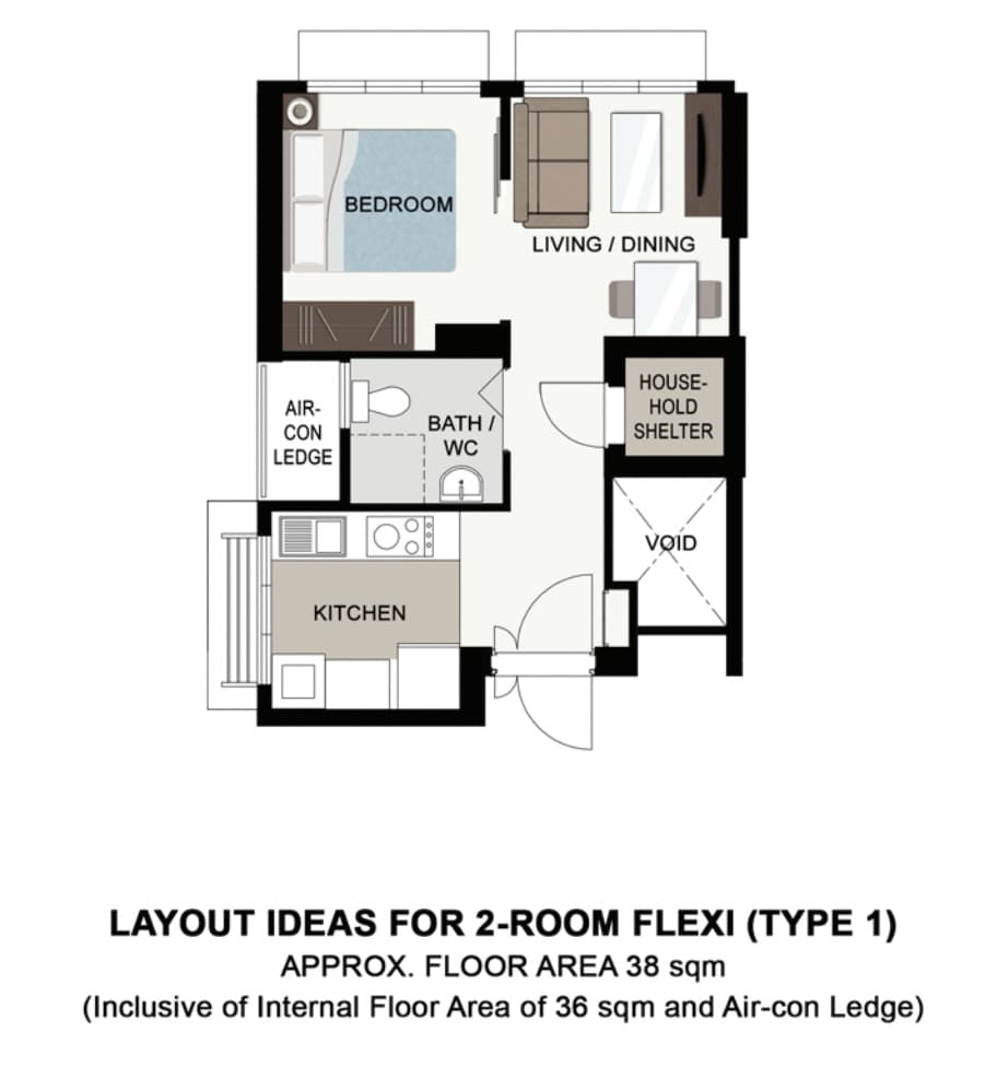 West Plains @ Bukit Batok 2 Room Type 1