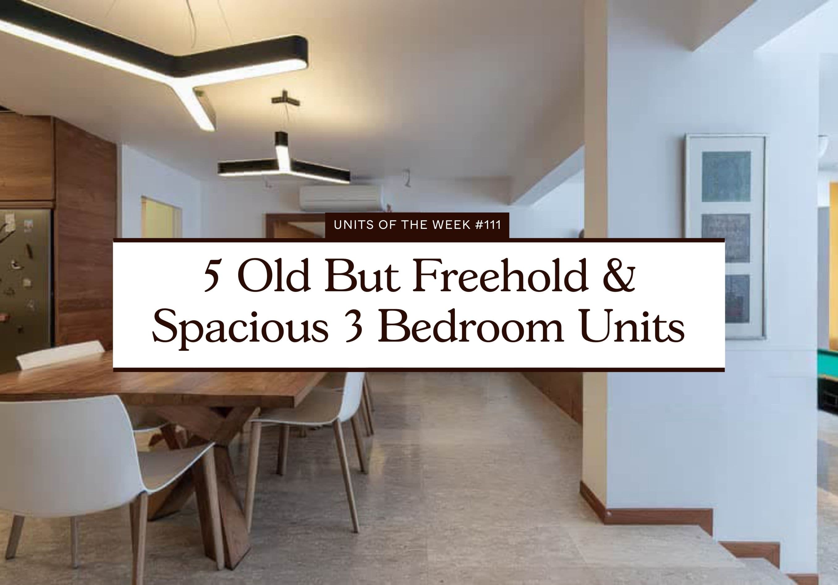 5 Old But Freehold Spacious 3 Bedroom Units